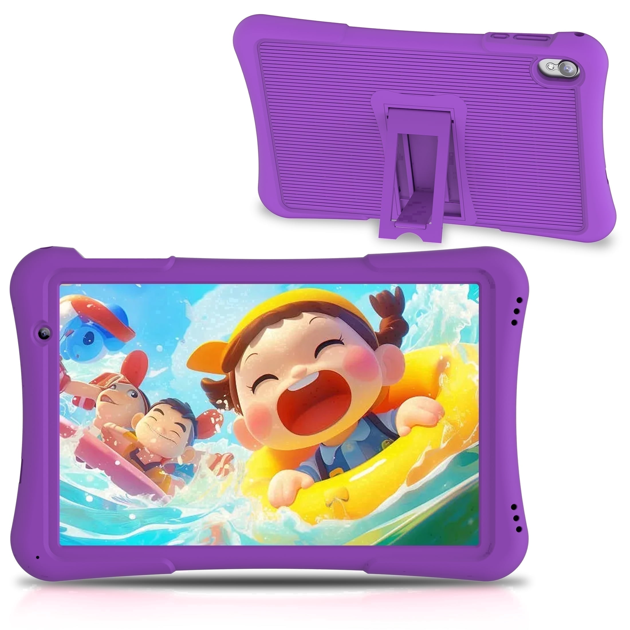 QunyiCo Kids Tablet 10 inch,Android Tablet for Kid,4GB RAM 32GB ROM,Quad Core Processor,Parental Control,1280 * 800 Resolution,6000mAh Battery,Purple