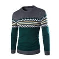 thumbnail image 1 of Qunyiney Gray Mens Sweaters Fall Vintage Pullover Casual Crew Neck Slim Long Sleeve Knit Sweaters, 1 of 5