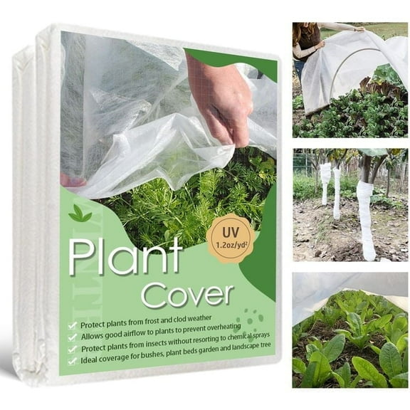 Quobiad Plant Covers Freeze Protection, 7'x 25' Frost Cloth for Outdoor Plants, Winter Plant Cover for Frost Protection, Plant Blanket Floating Row Covers for Garden and Tree