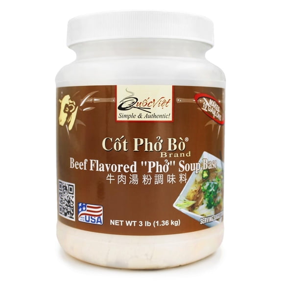 Quoc Viet Foods Beef Flavored "Pho" (Cot Pho Bo Brand) 3-lb/1.36kg