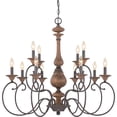 thumbnail image 1 of Quoizel ABN5012RK Auburn 12-Light Foyer Chandelier in Rustic Black, 1 of 4