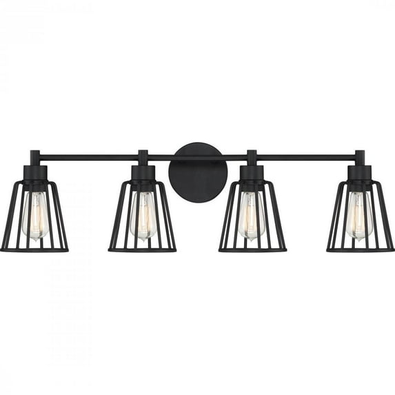 Quoizel ATT8604EK Atticus 4 Light 32 inch Earth Black Vanity Light Wall Light