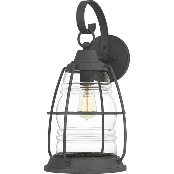 Quoizel Admiral 10" Outdoor Hanging Light in Mottled Black