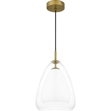 Quoizel Aero 1-Light Aged Brass Pendant Light