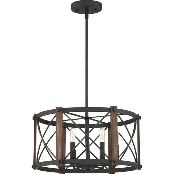 Quoizel BRO2820MK Baron Pendant, Marcado Black