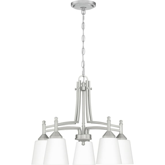 Quoizel Billingsley 5-Light 18" Transitional Chandelier in Brushed Nickel