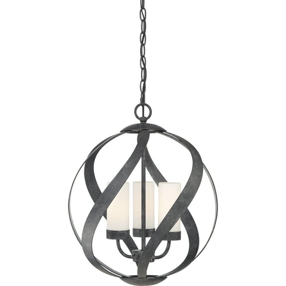 Quoizel Blacksmith 3-Light 16" Pendant Light in Old Black Finish
