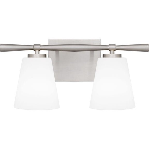 Quoizel Brindley 2-Light Brushed Nickel Vanity Light