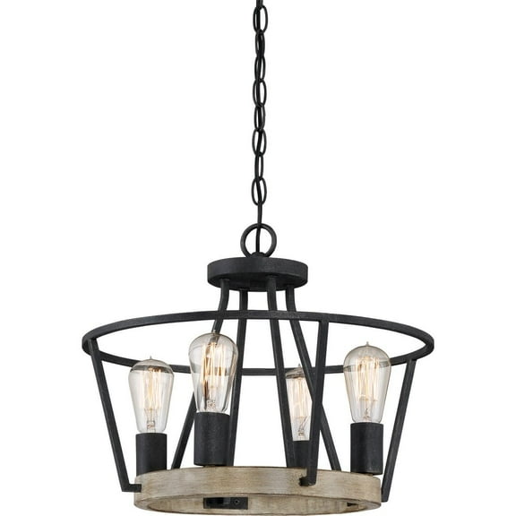 Quoizel Brockton 4-Light 18" Ceiling Light in Grey Ash