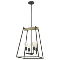 Quoizel Brockton 4-Light 25" Transitional Chandelier in Grey Ash