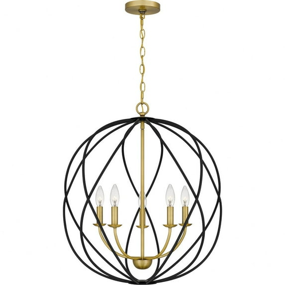 Quoizel Bryn 5-Light Aged Brass Pendant - Aged Brass