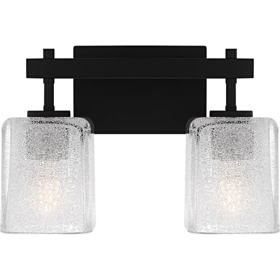 BTH8613MBK Quoizel Lighting Brenthouse - 2 Light Bath Vanity-9.25 Inch Tall and 13.5 Inch Wide-Matte Black Finish