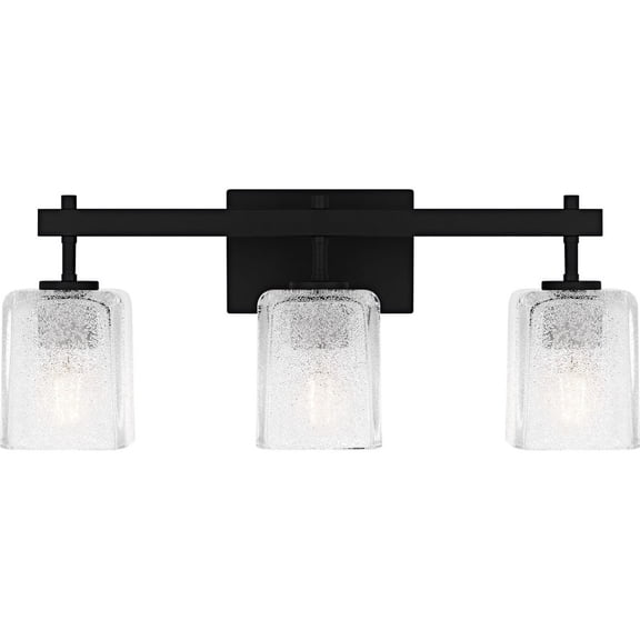 BTH8622MBK Quoizel Lighting Brenthouse - 3 Light Bath Vanity-9.25 Inch Tall and 22.5 Inch Wide-Matte Black Finish