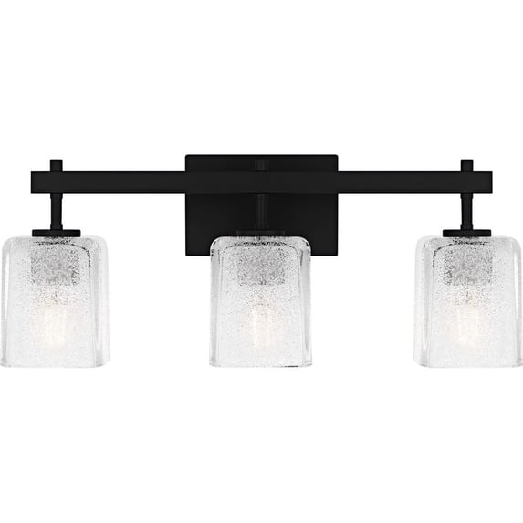 BTH8622MBK Quoizel Lighting Brenthouse - 3 Light Bath Vanity-9.25 Inch Tall and 22.5 Inch Wide-Matte Black Finish