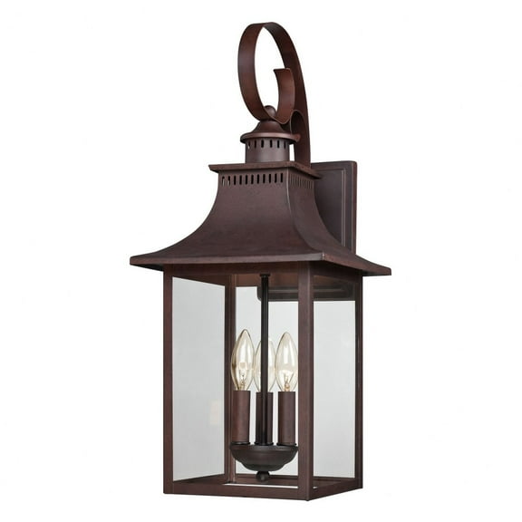 Quoizel CCR8410CU Chancellor 3 Light Outdoor Lantern in Bronze