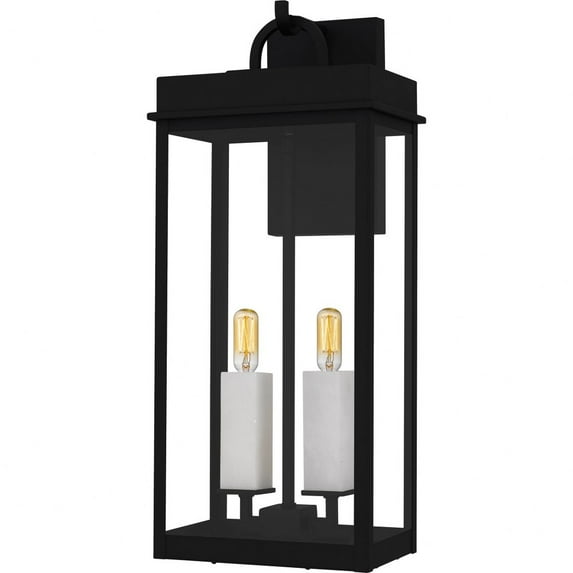 CAM8409MBK Quoizel Lighting Carmen - 2 Light Outdoor Wall Lantern-22 Inch Tall and 9.5 Inch Wide