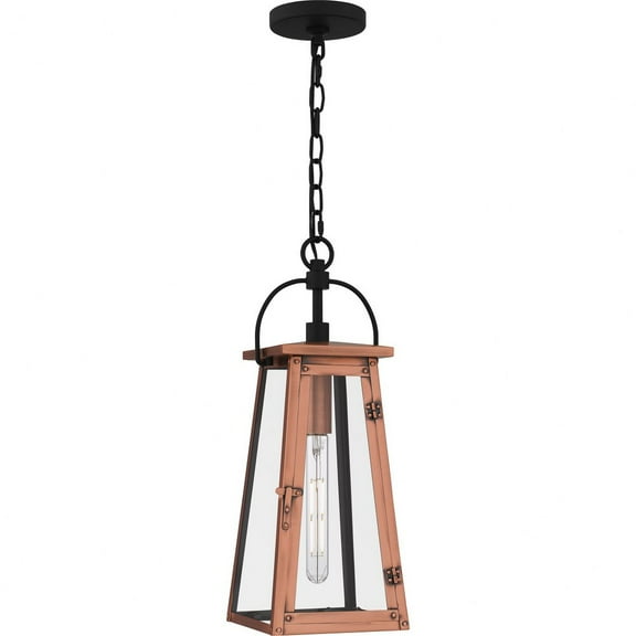 Quoizel Carolina 1-Light Aged Copper Outdoor Hanging Lantern