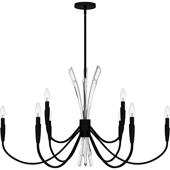 CCY5040MBK Quoizel Lighting Cecily - 9 Light Chandelier-25 Inch Tall and 40 Inch Wide-Matte Black Finish