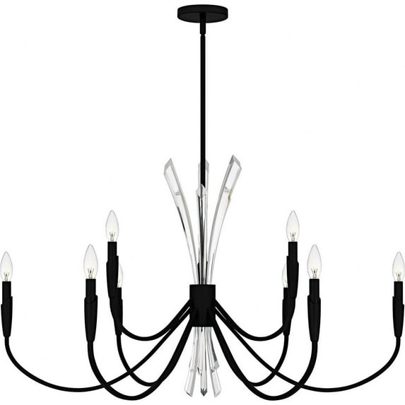 CCY5040MBK Quoizel Lighting Cecily - 9 Light Chandelier-25 Inch Tall and 40 Inch Wide-Matte Black Finish