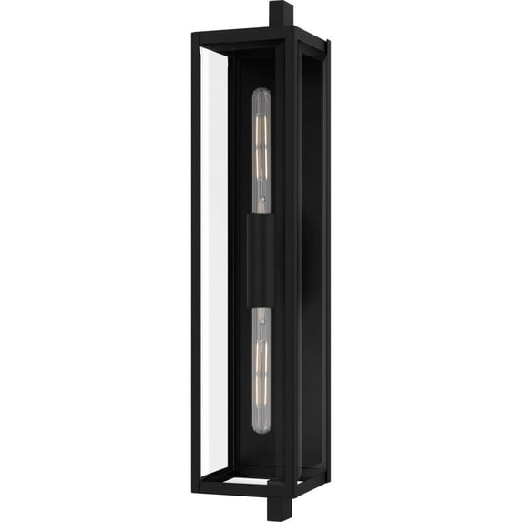 DLE8407MBK Quoizel Lighting Dale - 2 Light Outdoor Wall Lantern-32 Inch Tall and 6.5 Inch Wide
