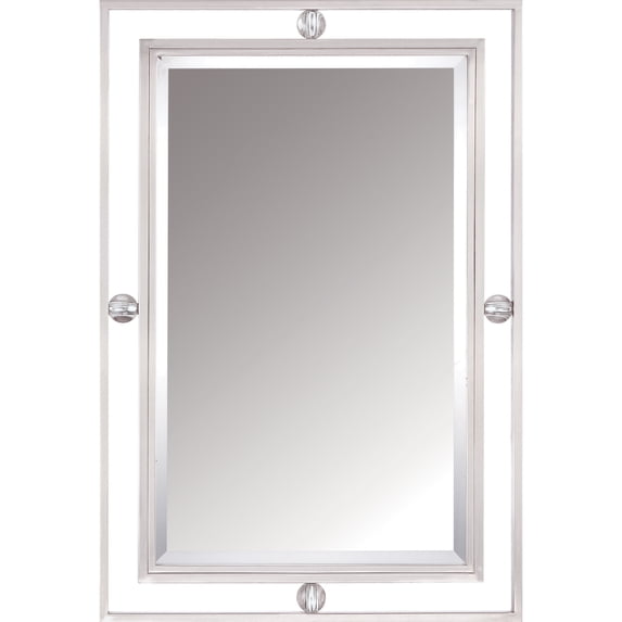 Quoizel Downtown Mirror in Brushed Nickel