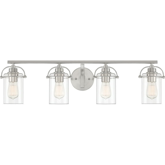 Quoizel Emerson 4-Light 9" Bathroom Vanity Light in Brushed Nickel