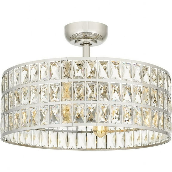 QFA4046PK Quoizel Lighting Coffman - 32W 4 LED Fandelier In Transitional Style-10.25 Inches Tall and 22.5 Inches Wide-Polished Nickel Finish