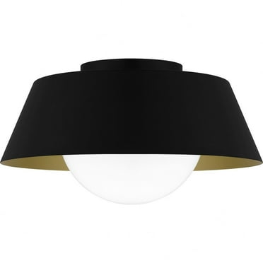 Quoizel Flush Mount 1-Light Flush Mount in Matte Black