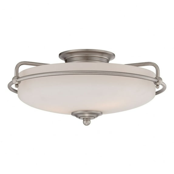 Quoizel GF1617AN Griffin 3 Light Flush Mount in Antique Nickel