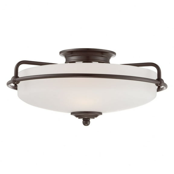 Quoizel GF1617PN Griffin 3-Light Flush Mount in Palladian Bronze
