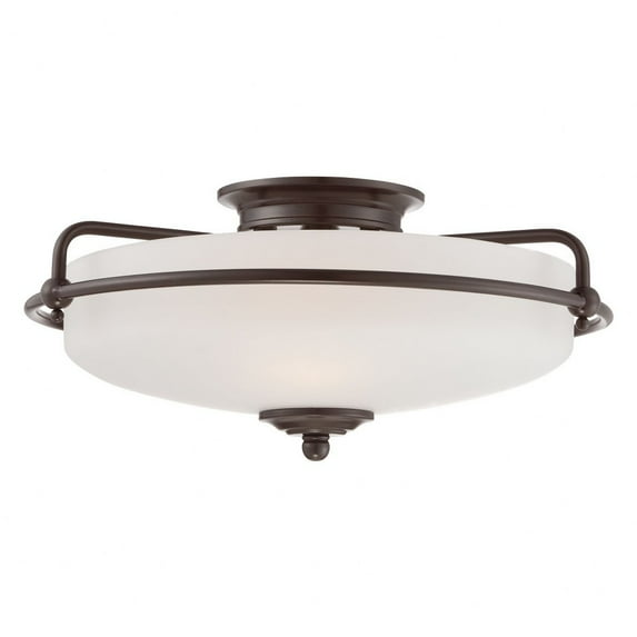 Quoizel GF1617PN Griffin 3-Light Flush Mount in Palladian Bronze