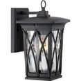 thumbnail image 1 of Quoizel GVR8406K Grover Outdoor Lantern Wall Sconce, 1-Light, 100 Watts, Mystic Black (11" H x 7" W), 1 of 2