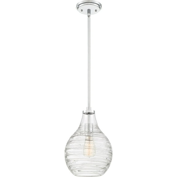 Quoizel Genie 9" Pendant Light in Polished Chrome