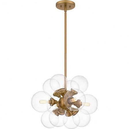 Quoizel Glinda 4-Light Brushed Weathered Brass Pendant
