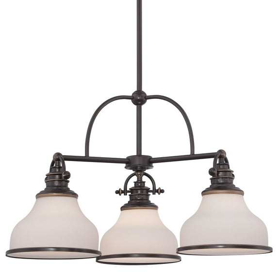 Quoizel Grt5103 Grant 3 Light 24" Wide Chandelier - Bronze