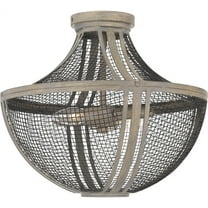 Quoizel Hallie 2-Light Distressed Grey Wood Semi-Flush Mount Light