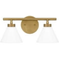 thumbnail image 1 of Quoizel Ira 2-Light Weathered Brass Vanity Light, 1 of 5