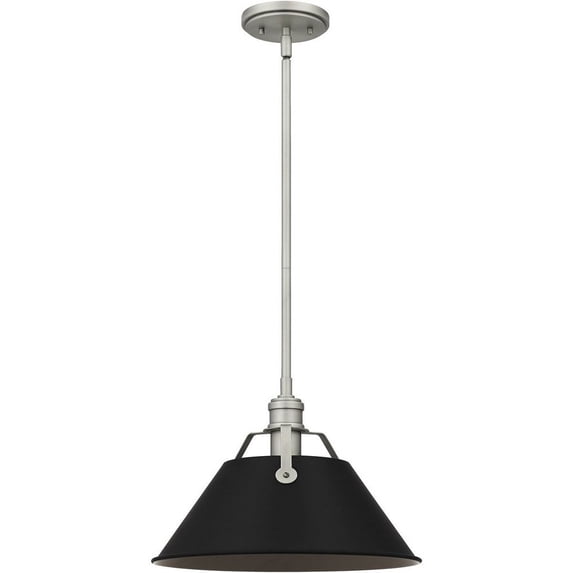 Quoizel Jessup 1-Light Antique Nickel Mini Metal Pendant