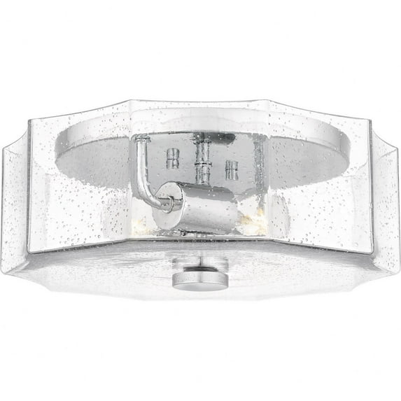 QFL6222C Quoizel Lighting 2 Light Flush Mount In Modern Style-5.25 Inches Tall and 14 Inches Wide-Polished Chrome Finish