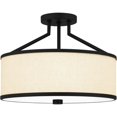 thumbnail image 1 of Quoizel Laborde 3-Light Ceiling Light in Matte Black, 1 of 7
