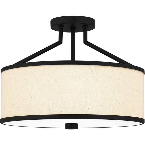 Quoizel Laborde 3-Light Ceiling Light in Matte Black