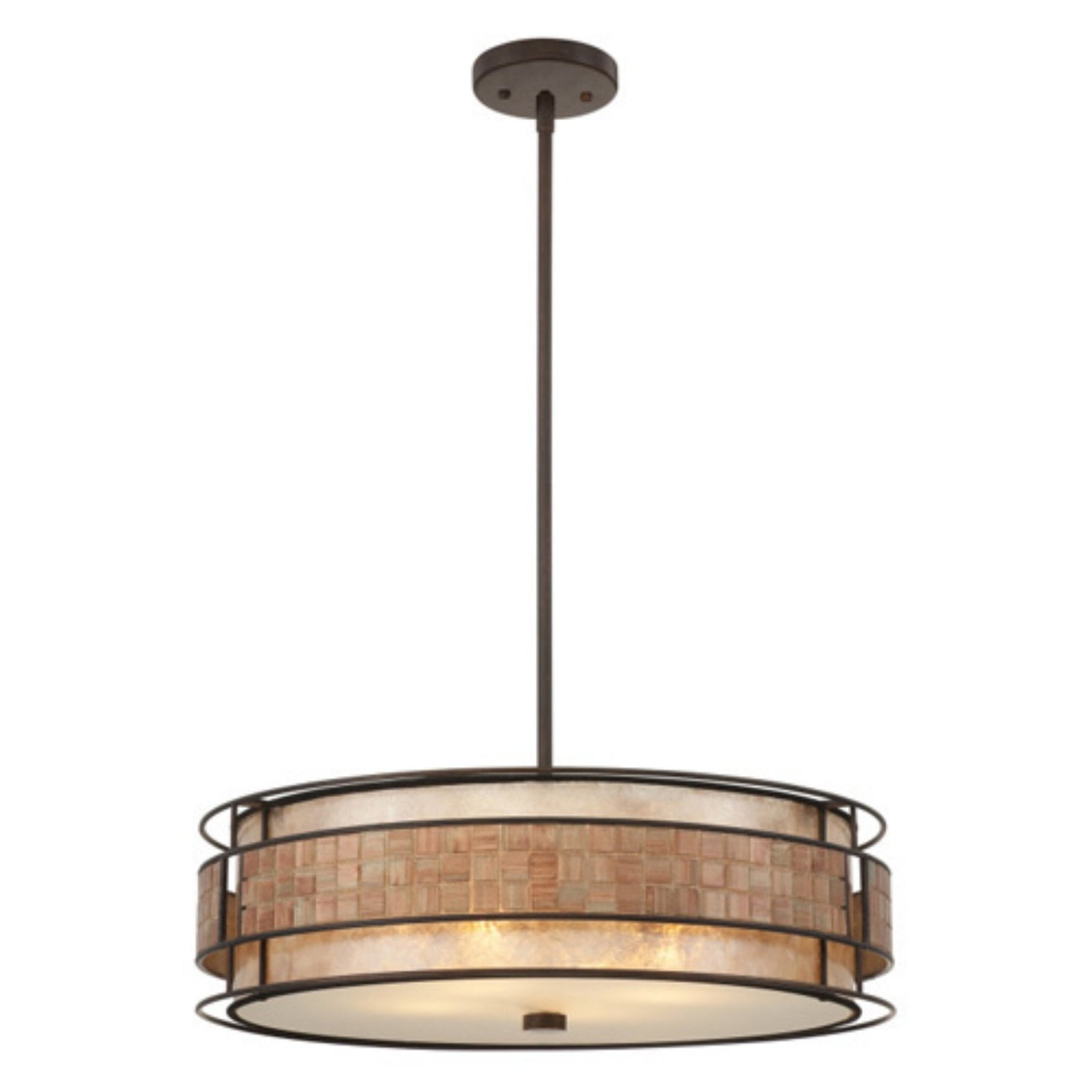 22" Renaissance Copper Indoor/Outdoor Drum Pendant Light