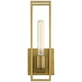 thumbnail image 1 of Quoizel Leighton 13 3/4" High Weathered Brass Wall Sconce, 1 of 4