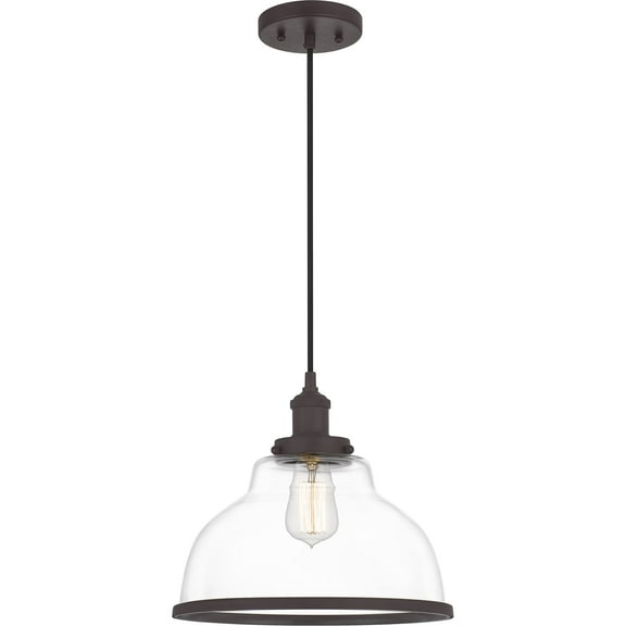 Quoizel Leo 12" Pendant Light in Old Bronze