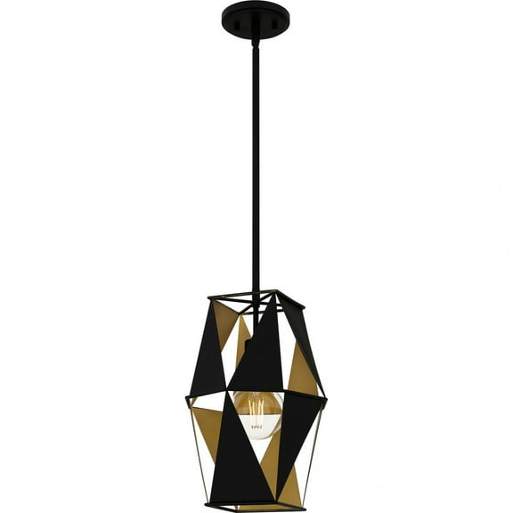 Quoizel Wren 1-Light Matte Black Mini Pendant Light