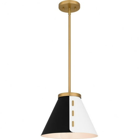 Quoizel Trette 1-Light Brushed Weathered Brass Pendant Light