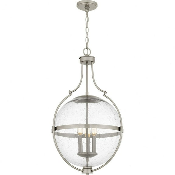 Quoizel Chicago 3-Light Brushed Nickel Pendant Light