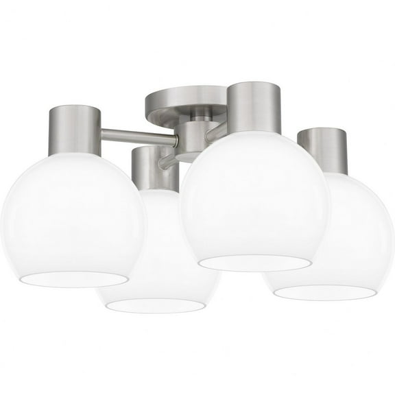 QSF6199BN Quoizel Lighting 4 Light Semi-Flush Mount-8.25 Inches Tall and 18 Inches Wide-Brushed Nickel Finish