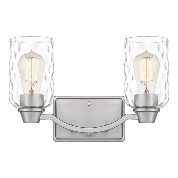 Acacia 2-Light Brushed Nickel Vanity Light