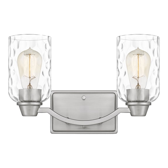 Acacia 2-Light Brushed Nickel Vanity Light